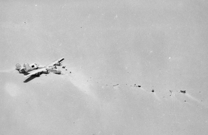 The Lady Be Good crash site as it appeared when discovered from the air.