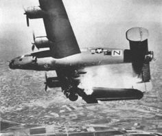 B24 Liberator Hit by Flak