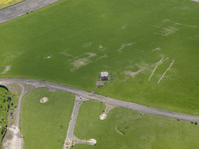 Aerial view centred on the control tower, 20 May 2008. © Crown Copyright: Historic Environment Scotland.